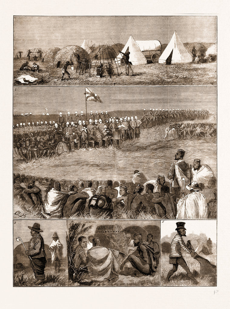 Detail of The Restoration Of Cetewayo, The Installation At Intonyanene by Anonymous