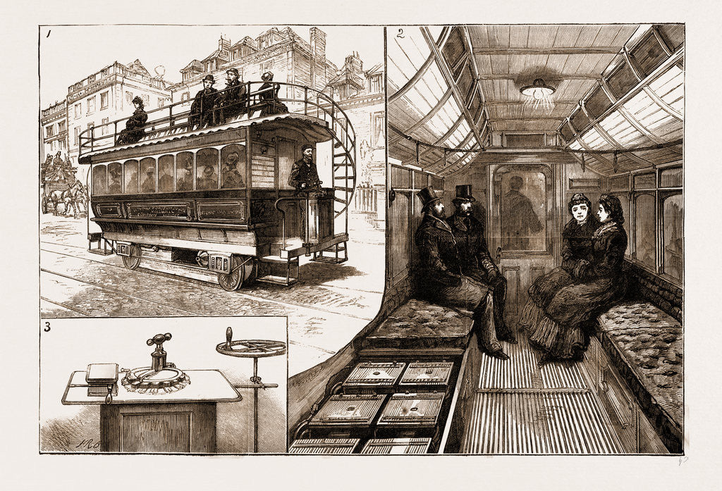 Detail of The New Electric Tramcar At Kew Bridge, London by Anonymous