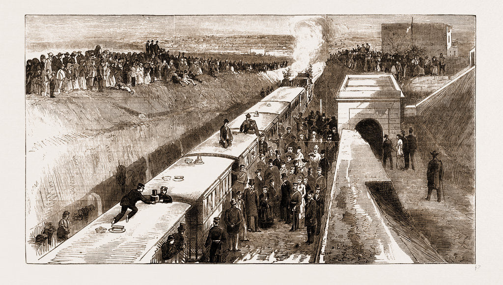 Detail of Opening Of A Railway In Malta From Valletta To Citta Vecchia, 1883 by Anonymous