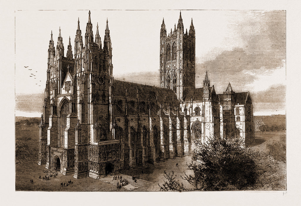 Detail of The Exterior Of The Cathedral, Canterbury by Anonymous