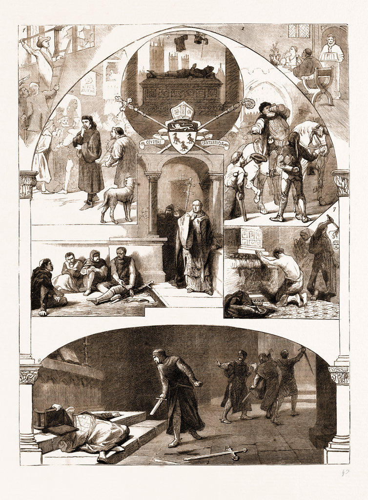 Detail of The Enthronisation Of The New Primate, Some Canterbury Visions by Anonymous
