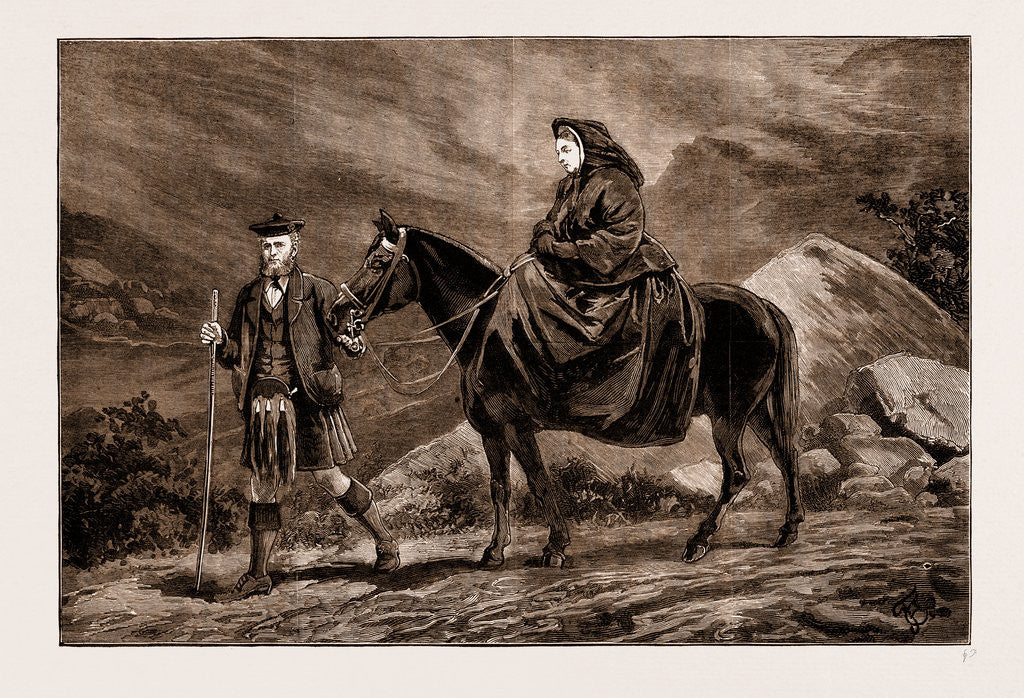 Detail of Her Majesty The Queen And Mr. John Brown, 1863 by Anonymous
