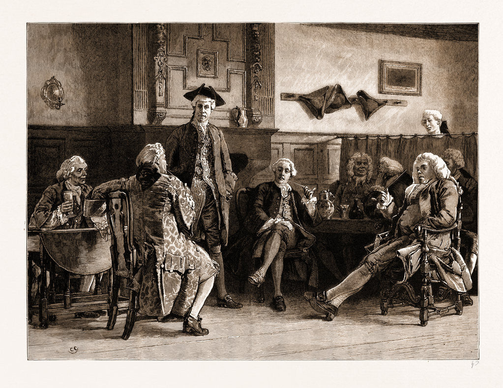 Detail of The Cock Tavern In 1750, Drawn By Charles Green by Anonymous
