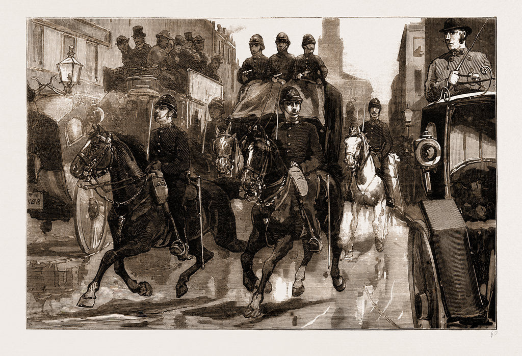 Detail of The Dynamite Plot: The Fenian Prisoners Being Escorted From Bow Street Police Station To Millbank Prison, UK by Anonymous