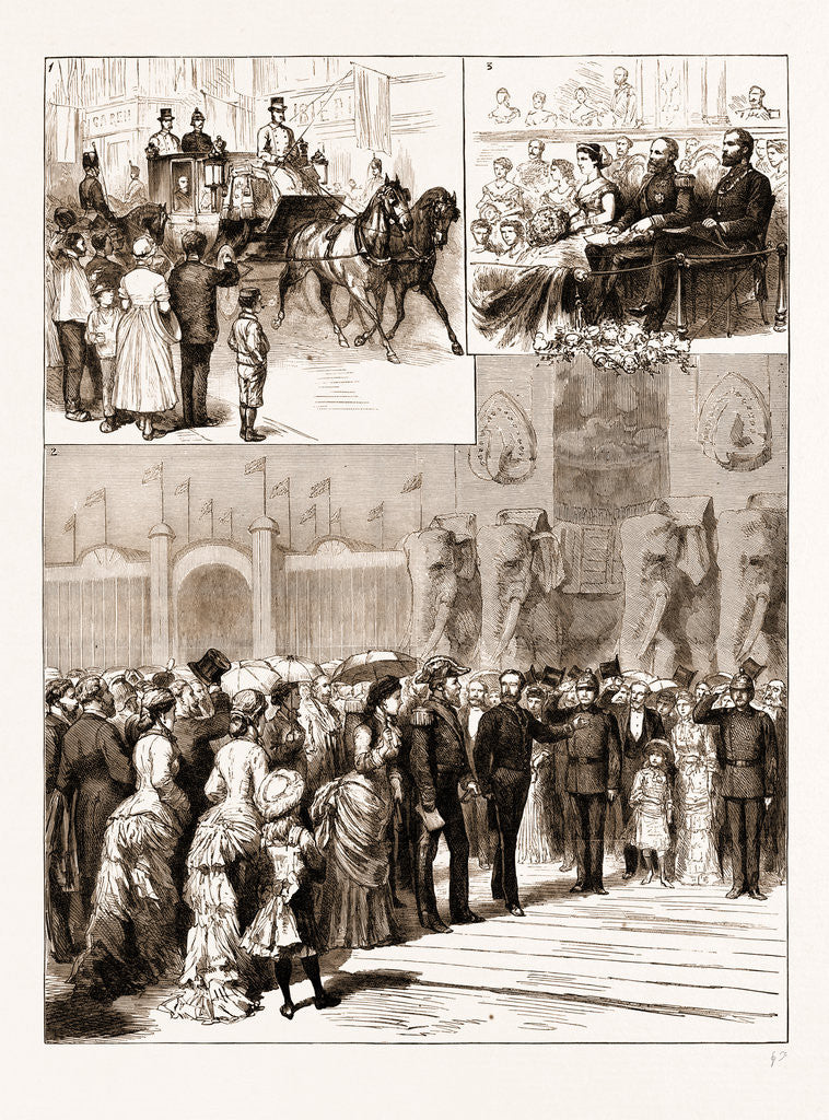 Detail of The Opening Of The Amsterdam Exhibition By The King And Queen Of The Netherlands, 1883 by Anonymous