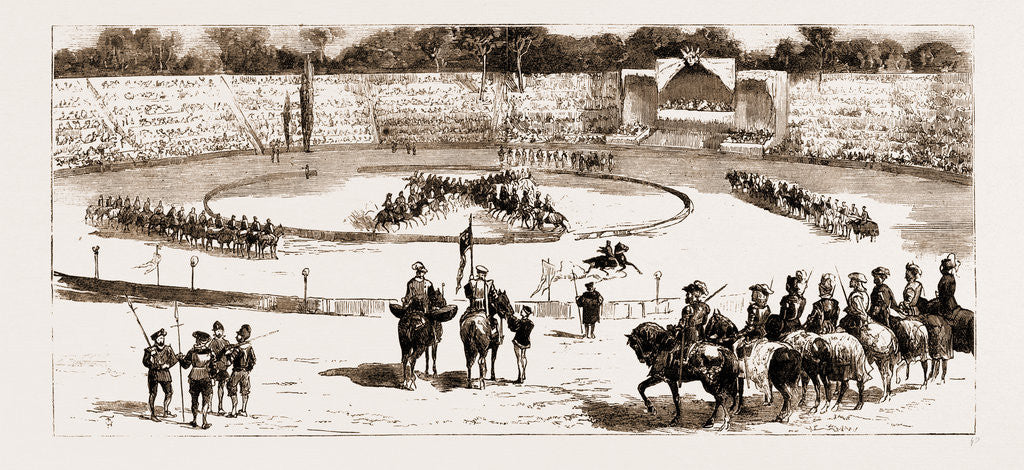 Detail of Tournament At Rome In Honour Of The Duke Of Genoa And His Bride, The Princess Isabella Of Bavaria by Anonymous