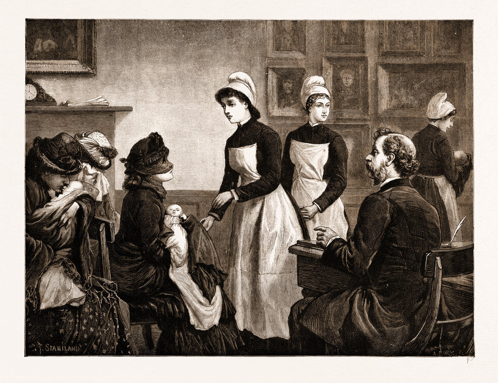 Detail of Receiving Day At The Foundling Hospital, UK by Anonymous
