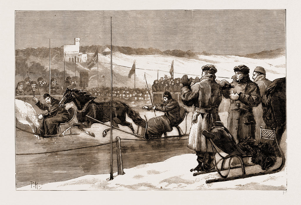 Detail of Winter Sports In Norway: Sledge Races, 1883 by Anonymous