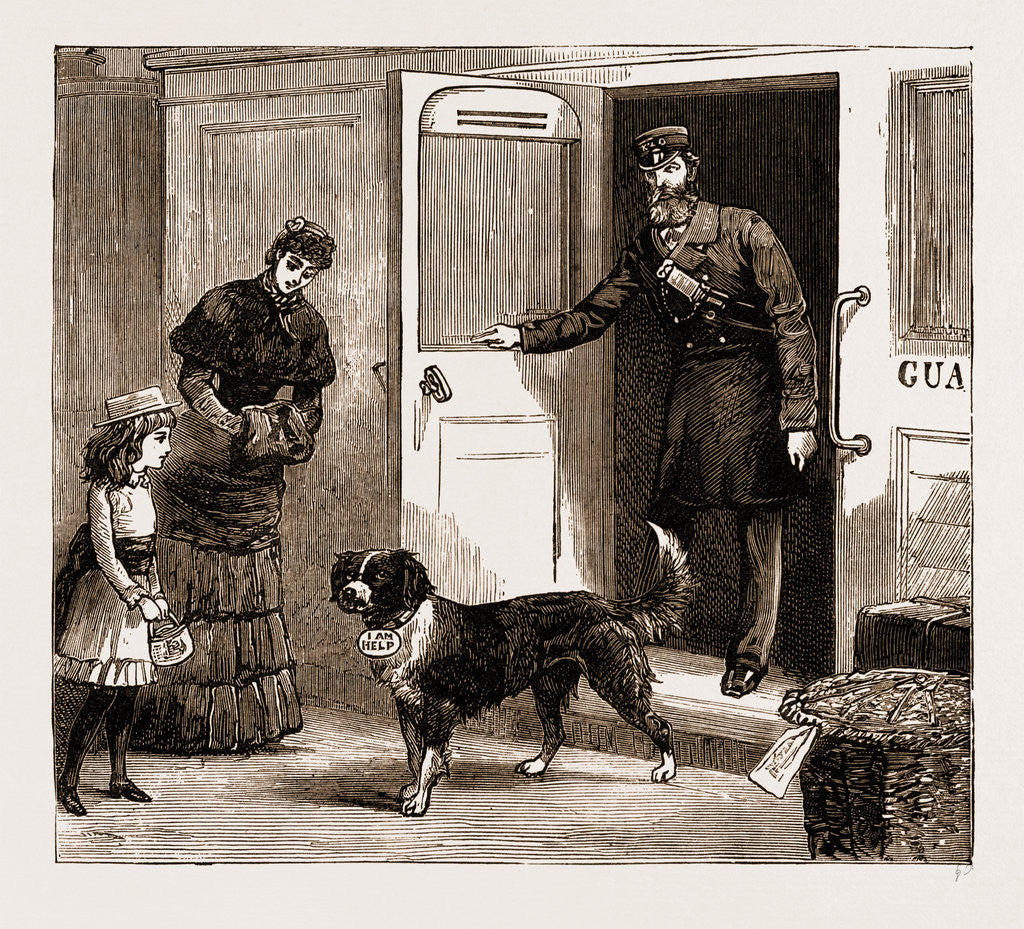 Detail of The Railway Dog Help, And His Master, UK, 1883 by Anonymous