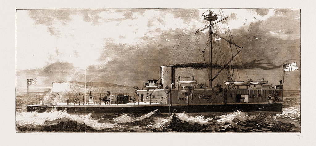 Detail of The New Steel Armour-plated Turret-ship, H.M.S. Conqueror, 1883 by Anonymous