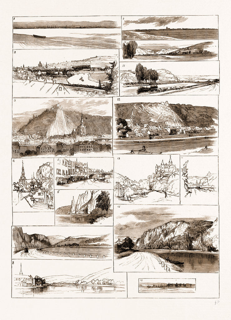 Detail of Sketches On The Meuse Between Namur And Givet, 1883 by Anonymous