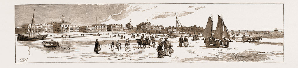 Detail of Southport From The Sands, UK, 1883 by Anonymous