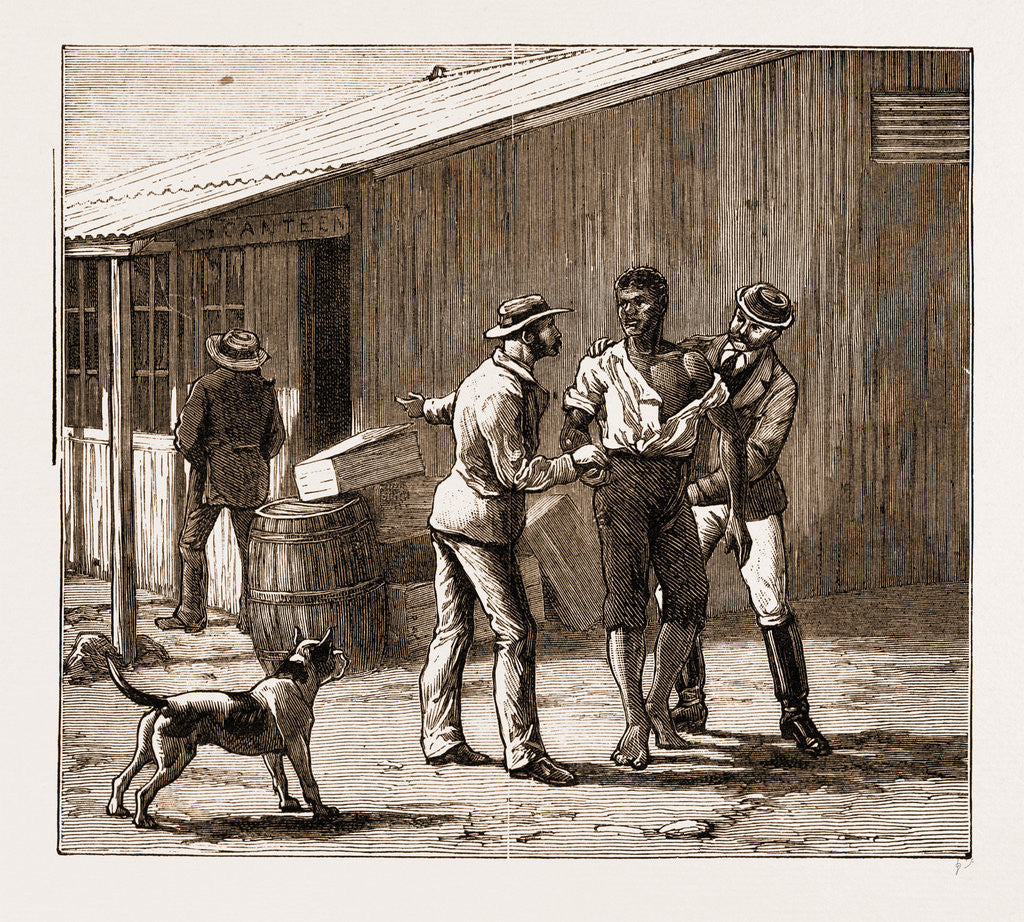 Detail of Illicit Diamond Buying At The Cape, South Africa, 1883 by Anonymous