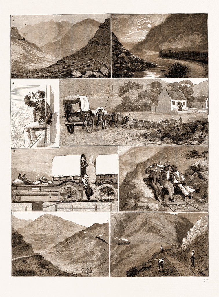 Detail of The Hex River Railway, Cape Colony, South Africa, 1883 by Anonymous