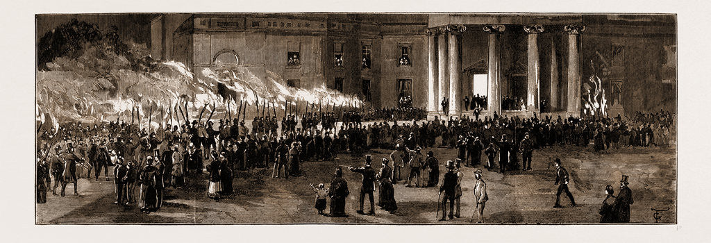 Detail of The New Governor-general Of Canada: Farewell Demonstration To Lord Lansdowne At Baronscourt, Tyrone, Ireland by Anonymous