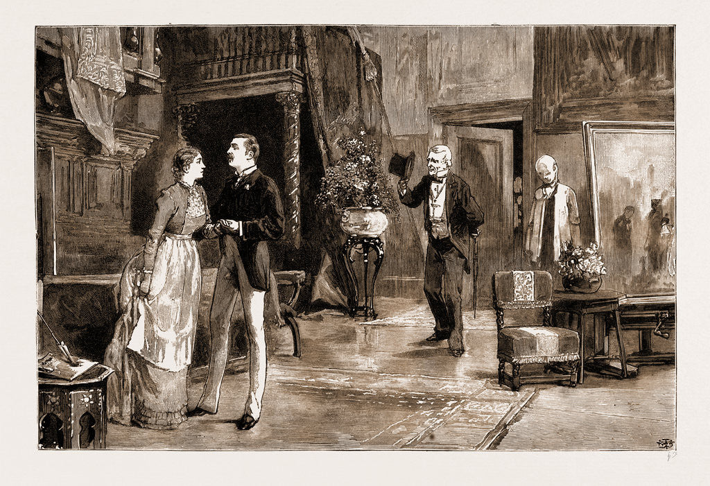Detail of Scene In Act Iv. Of Young Folks' Ways, The New Play At The St. James's Theatre, London, UK, 1883 by Anonymous