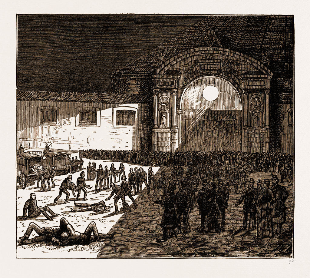 Detail of The Electric Light On The Battlefield: An Ambulance Drill In The Austrian Army At Vienna, 1883 by Anonymous