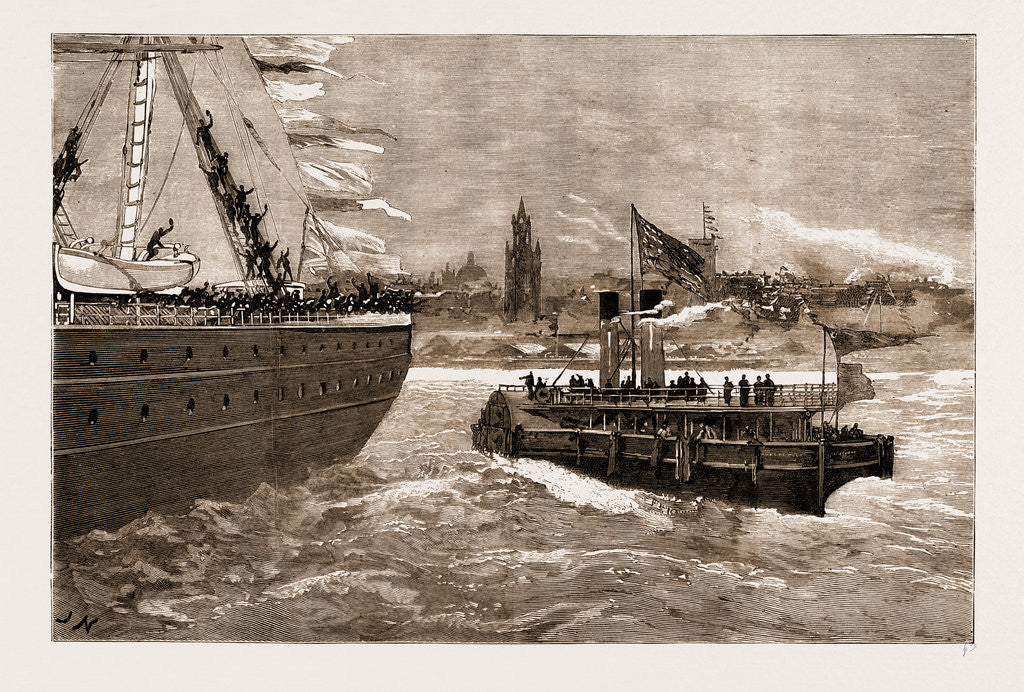 Detail of Arrival Of The Princess Louise And Marquis Of Lorne At Liverpool From Canada by Anonymous
