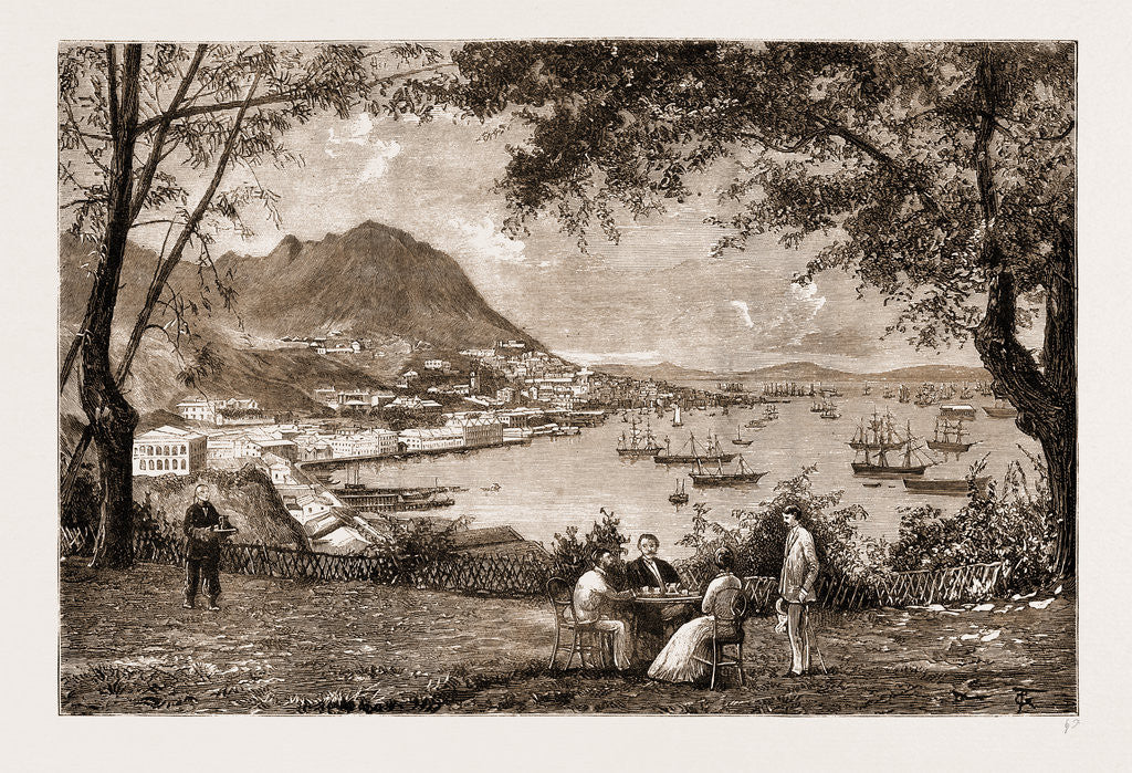 Detail of General View Of Victoria, Hong Kong, 1883 by Anonymous