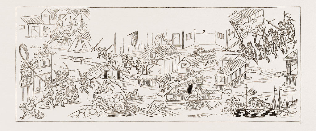 Detail of The Rioting In Canton, 1883 by Anonymous