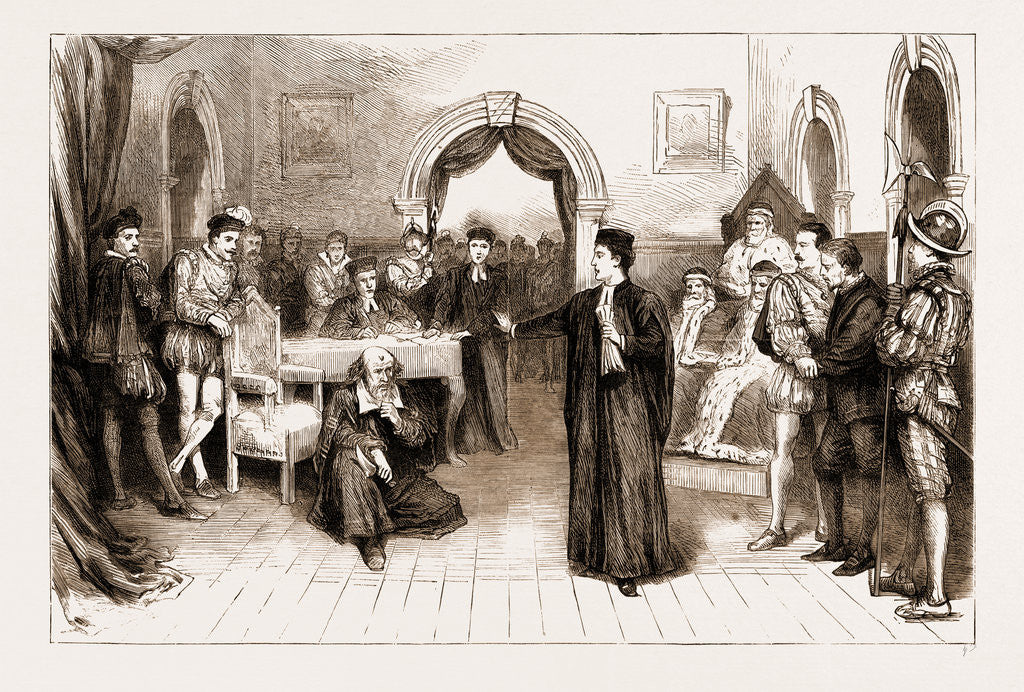 Detail of The Trial Scene From The Merchant Of Venice As Performed At Oxford By Members Of The Philothespian Club, UK, 1883 by Anonymous