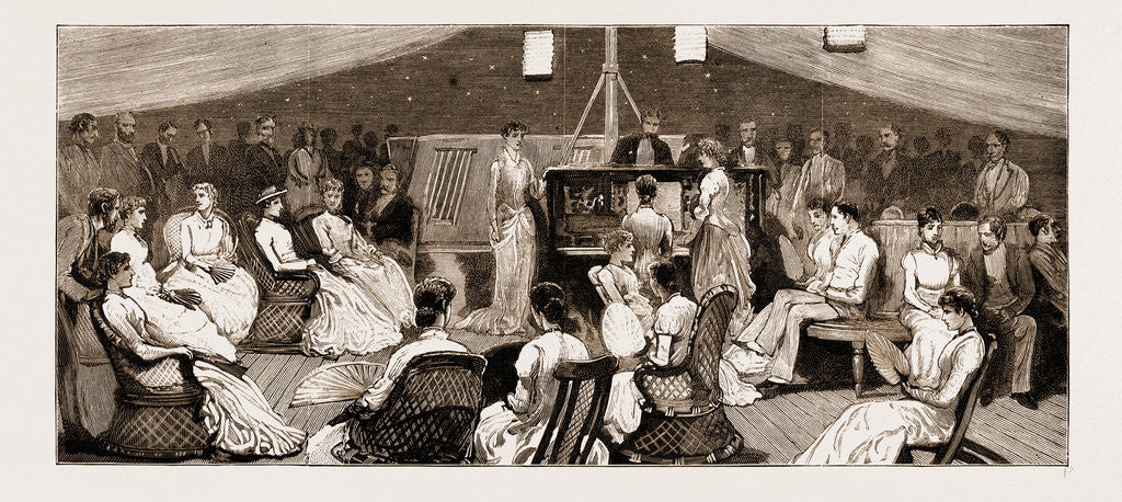 Detail of The Voyage Of The Duke And Duchess Of Connaught To India On Board The P&O Mail Steamer Cathay, 1883 by Anonymous