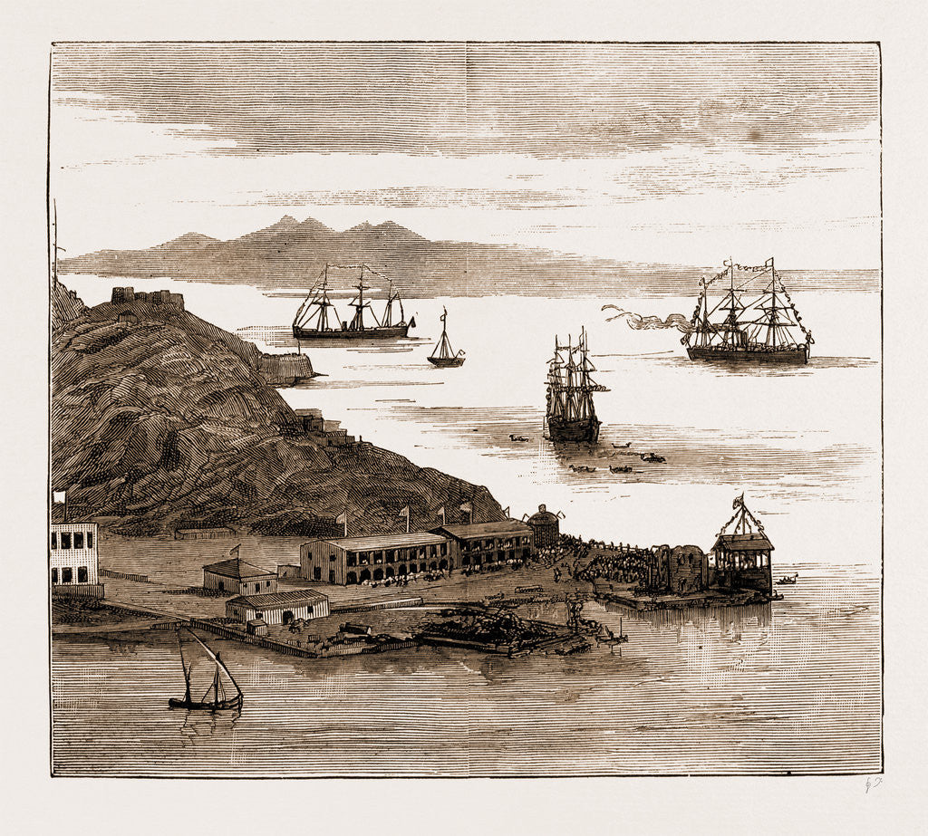 Detail of The Voyage Of The Duke And Duchess Of Connaught To India On Board The P&O Mail Steamer Cathay, 1883 by Anonymous
