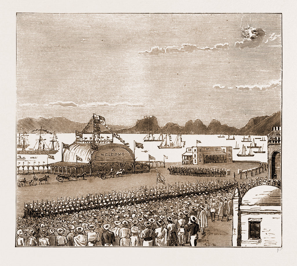 Detail of The Voyage Of The Duke And Duchess Of Connaught To India On Board The P&O Mail Steamer Cathay, 1883 by Anonymous