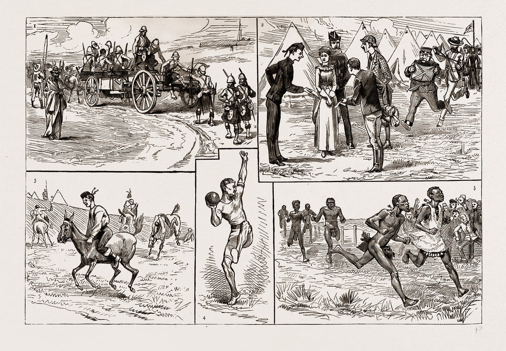 Detail of Sports At Fort Curtis, Etshowe, Zululand, 1886 by Anonymous