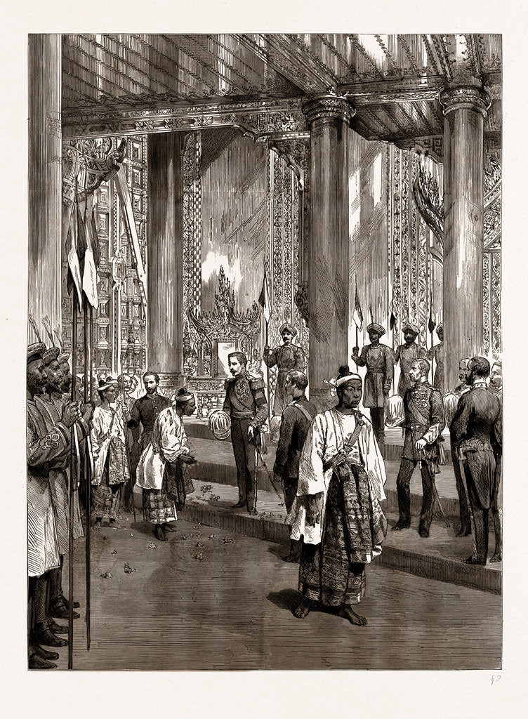 Detail of With Lord Dufferin In Burma: The Great Reception In The Throne Hall, Mandalay, 1886 by Anonymous