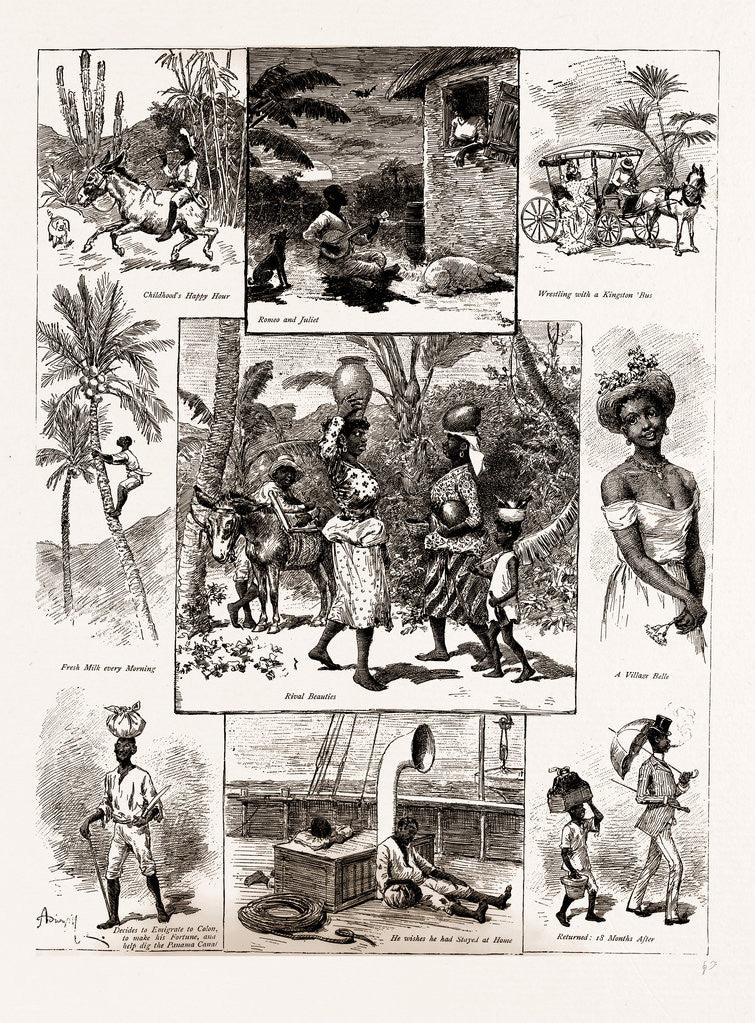 Detail of Life In Jamaica, 1886 by Anonymous