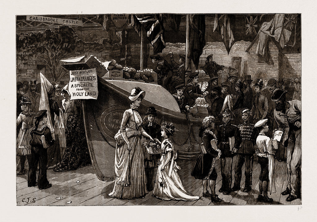 Detail of The Red, White And Blue Bazaar At The Agricultural Hall, Opened By The Duke Of Connaught, In Aid Of The Homes For Little Boys At Farningham And Swanley, UK, 1886 by Anonymous