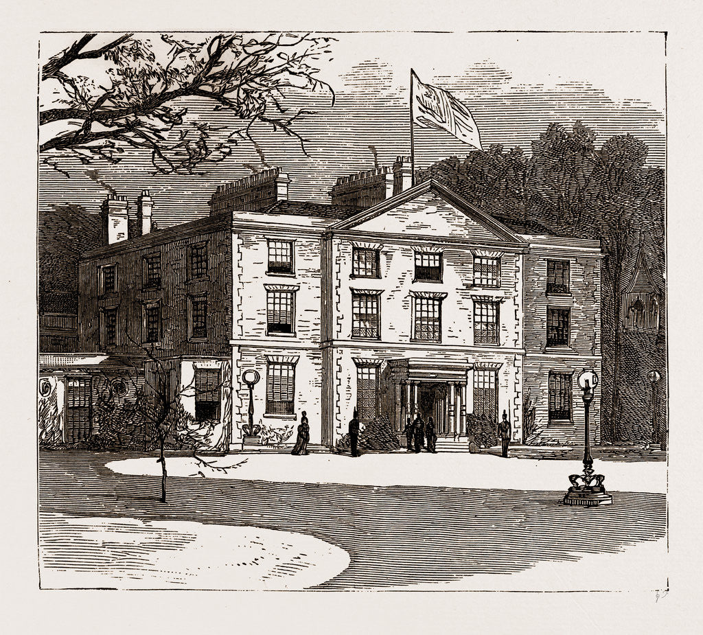 Detail of The Opening Of The International Exhibition Of Navigation And Manufactures By The Queen At Liverpool: Newsham House, Where The Queen Stayed During Her Visit To Liverpool, UK, 1886 by Anonymous