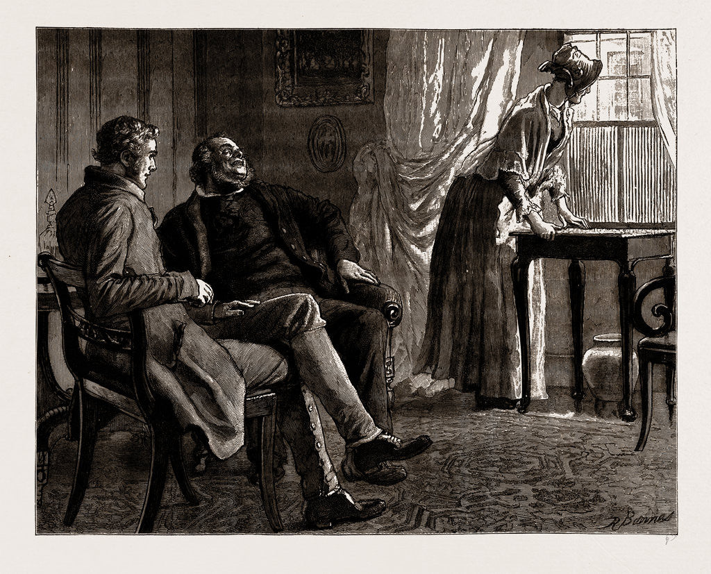 Detail of The Mayor Of Casterbridge: Elizabeth, my child, come and hearken to what we are talking about, and not hide staring out o' window as if ye didn't hear by Robert Barnes