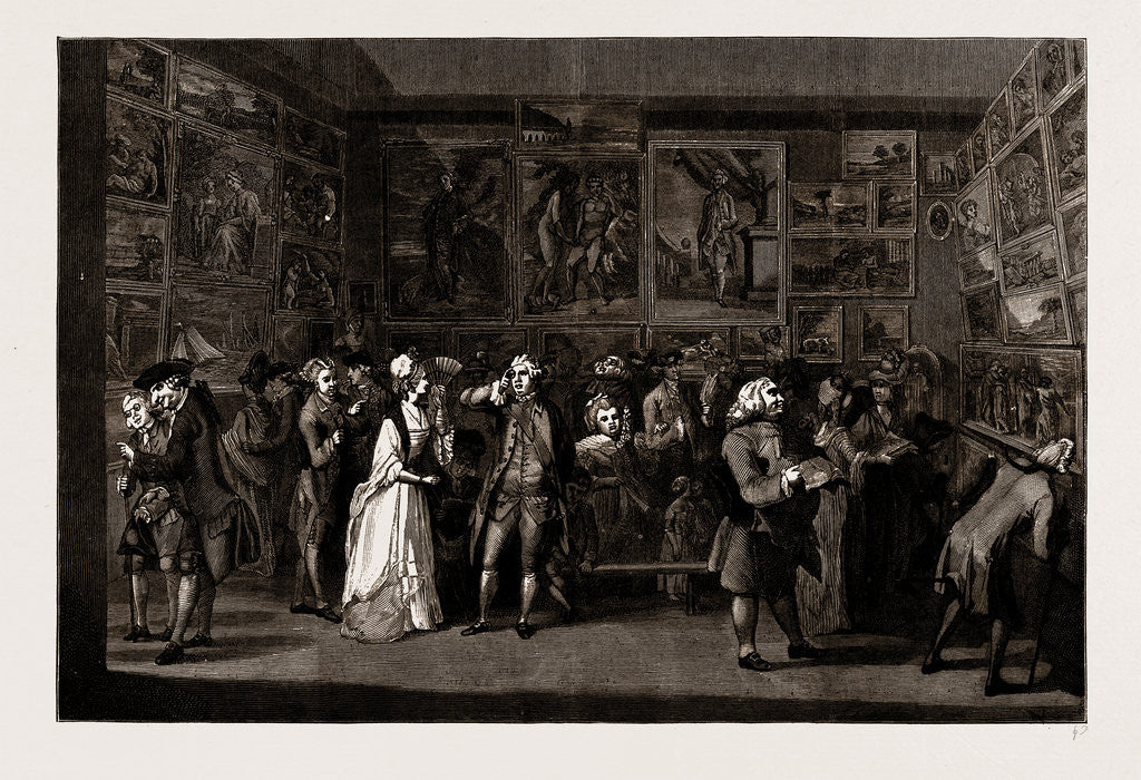 Detail of Exhibition Of The Royal Academy, Pall Mall, London, UK, 1771 by Anonymous