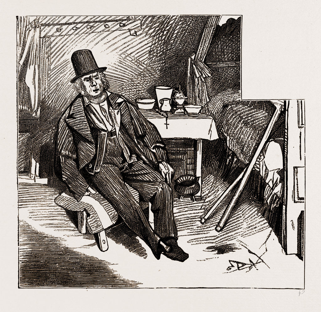 Detail of Boycotting In Ireland: Mike Flynn, Aged 70, Who Was Shot In The Leg With Marbles On Suspicion Of Having Paid His Rent, 1886 by Anonymous