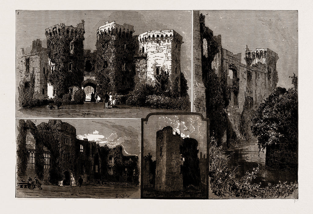 Detail of The Ruins Of Raglan Castle, Near Monmouth, UK, 1886 by Anonymous