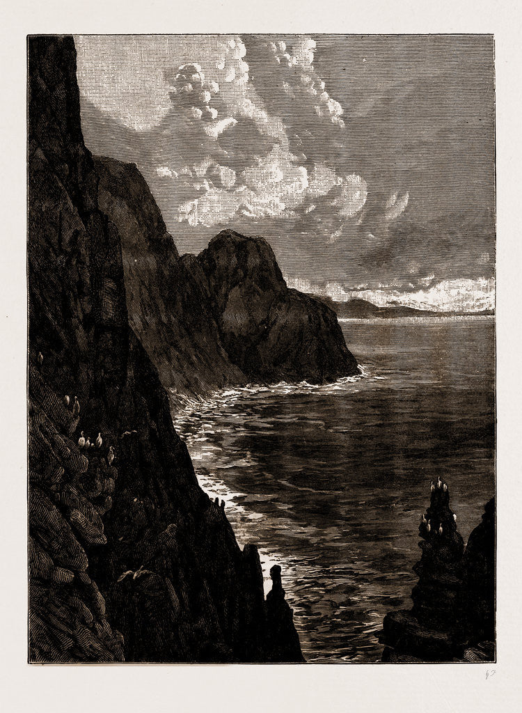Detail of View From The Summit Of The North Cape, Looking South, Norway, 1886 by Anonymous