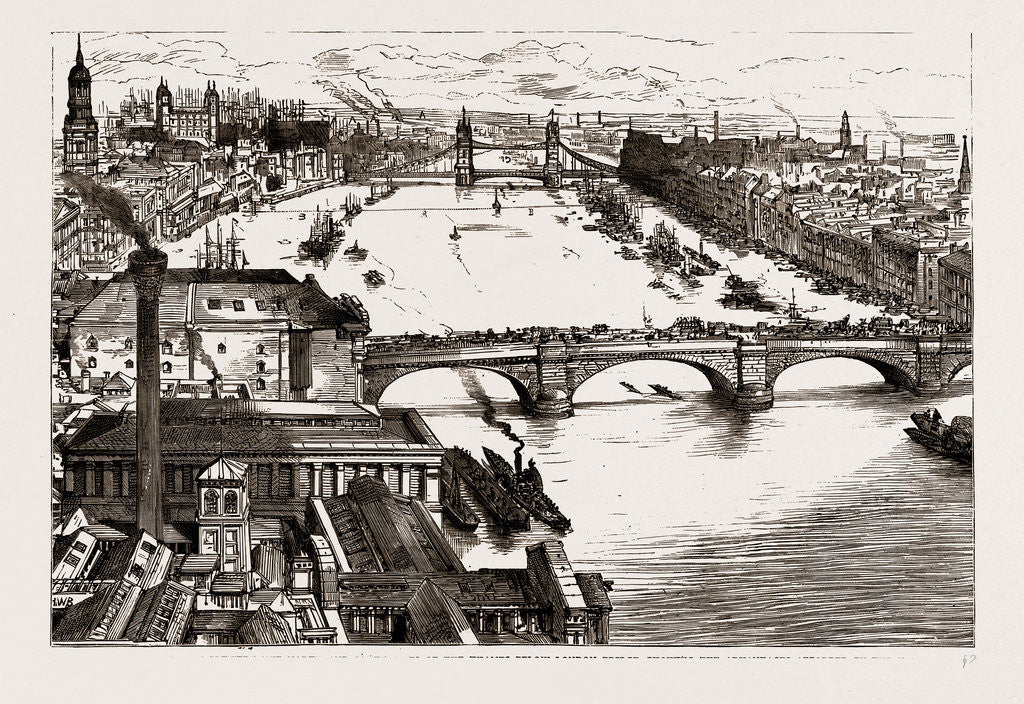 Detail of Means Of Communication Between The North And South Sides Of The Thames Below London Bridge by Anonymous