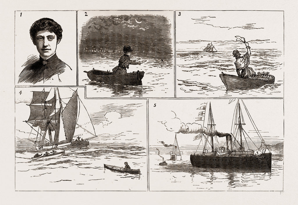 Detail of Miss Journeaux's Perilous Adventure At Sea, 1886 by Anonymous