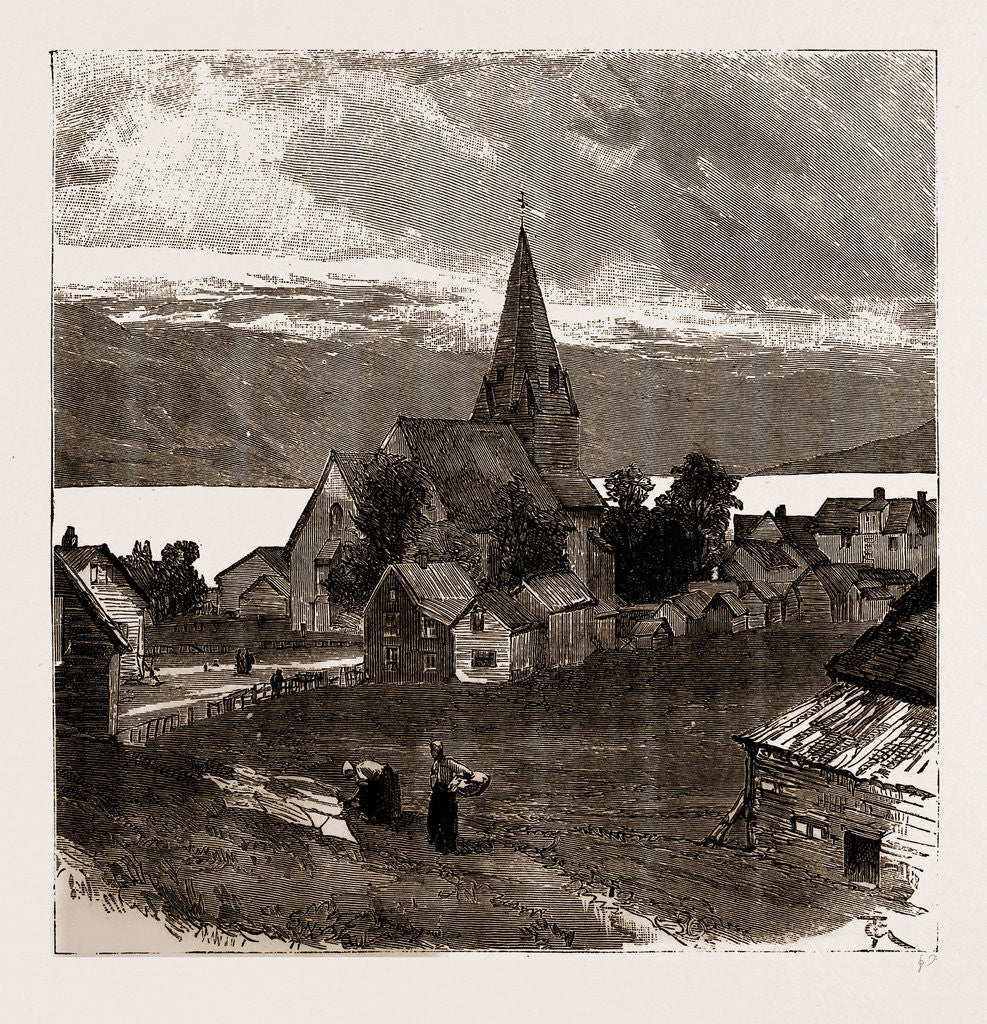 Detail of Vossevangen, Norway, 1886 by Anonymous