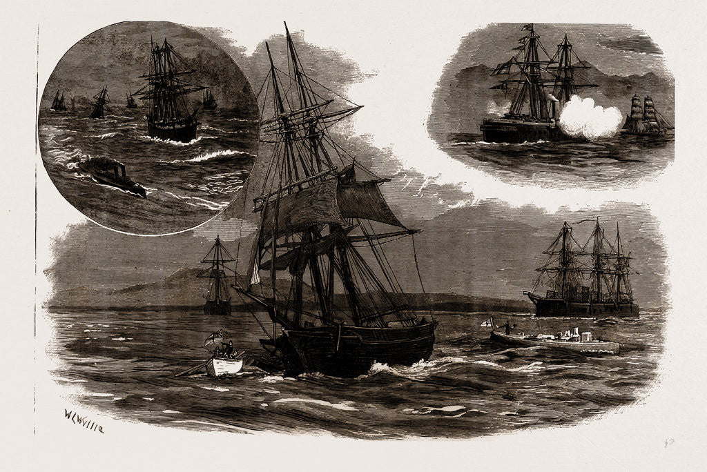 Detail of The Blockade Of The Greek Ports: In The Gulf Of Athens, Greece, 1886 by Anonymous