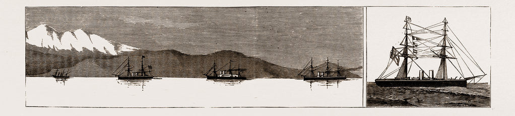 Detail of The Strained Relations Between Turkey And Greece, The Combined Fleets Of The Great Powers In Suda Bay, Crete, 1886 by Anonymous