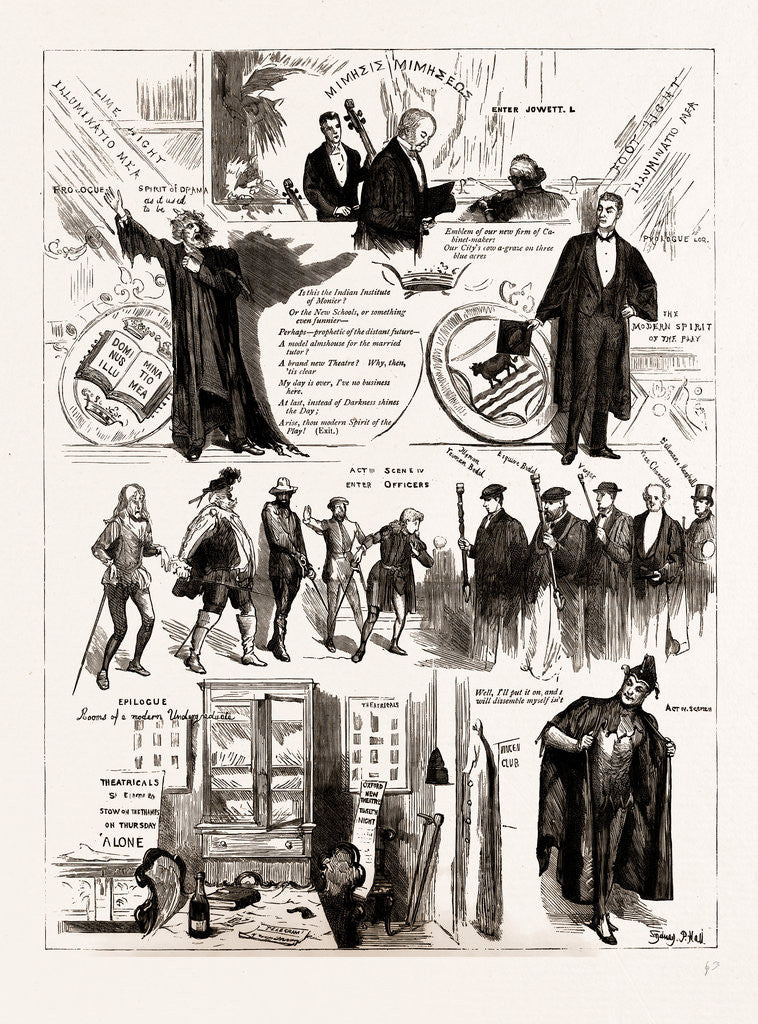 Detail of Opening Of The New Theatre At Oxford, UK, 1886 by Anonymous