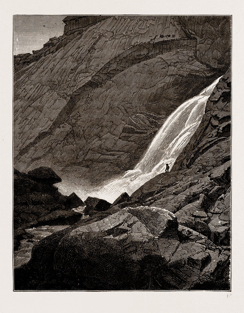 Detail of Diamond Falls, South Africa, 1886 by Anonymous