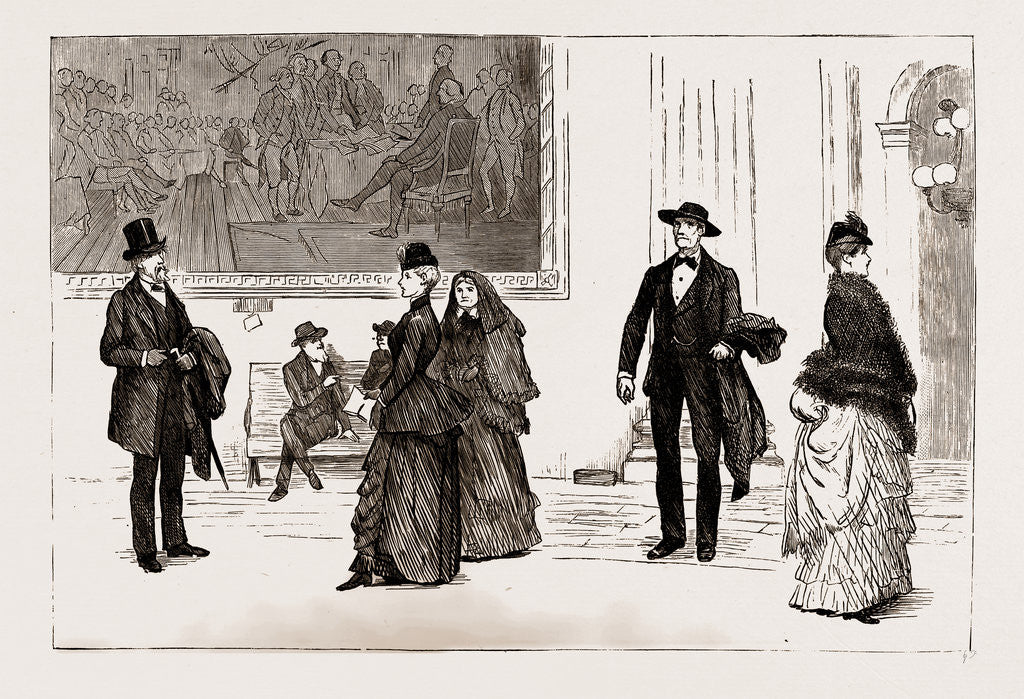 Detail of At Washington: Country People In The Rotunda Of The Capitol, 1886 by Anonymous