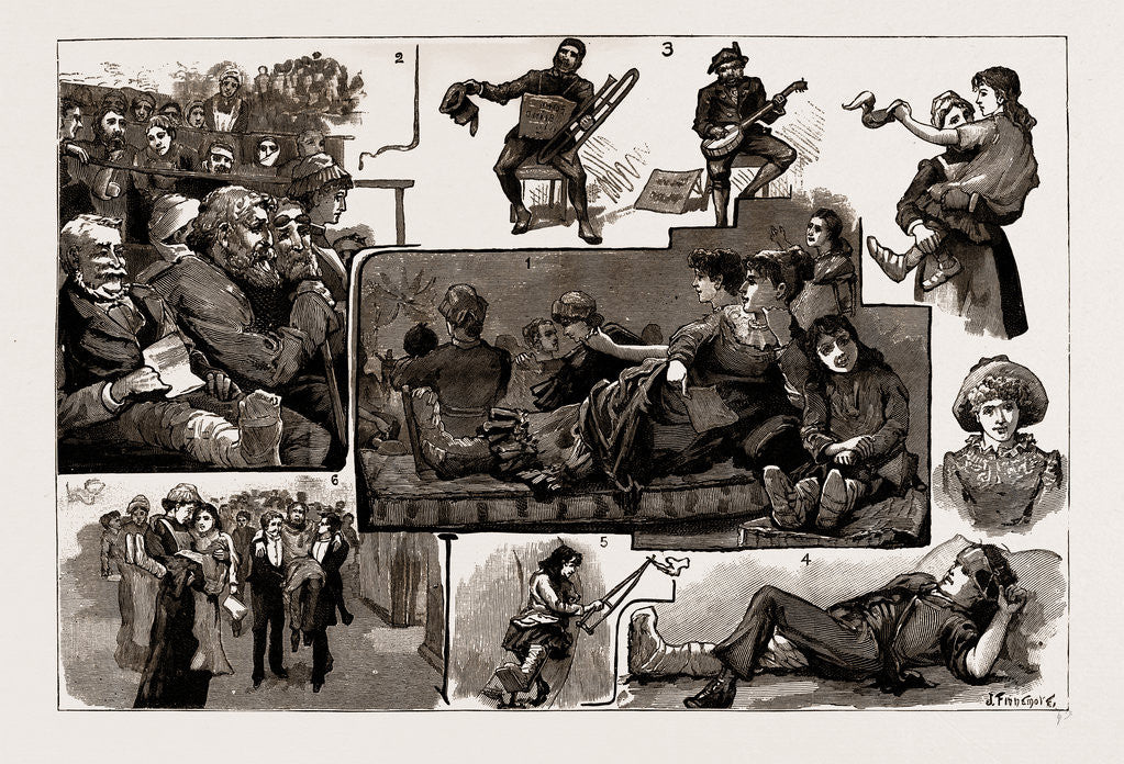Detail of An Entertainment In A London Hospital, UK, 1886 by Anonymous