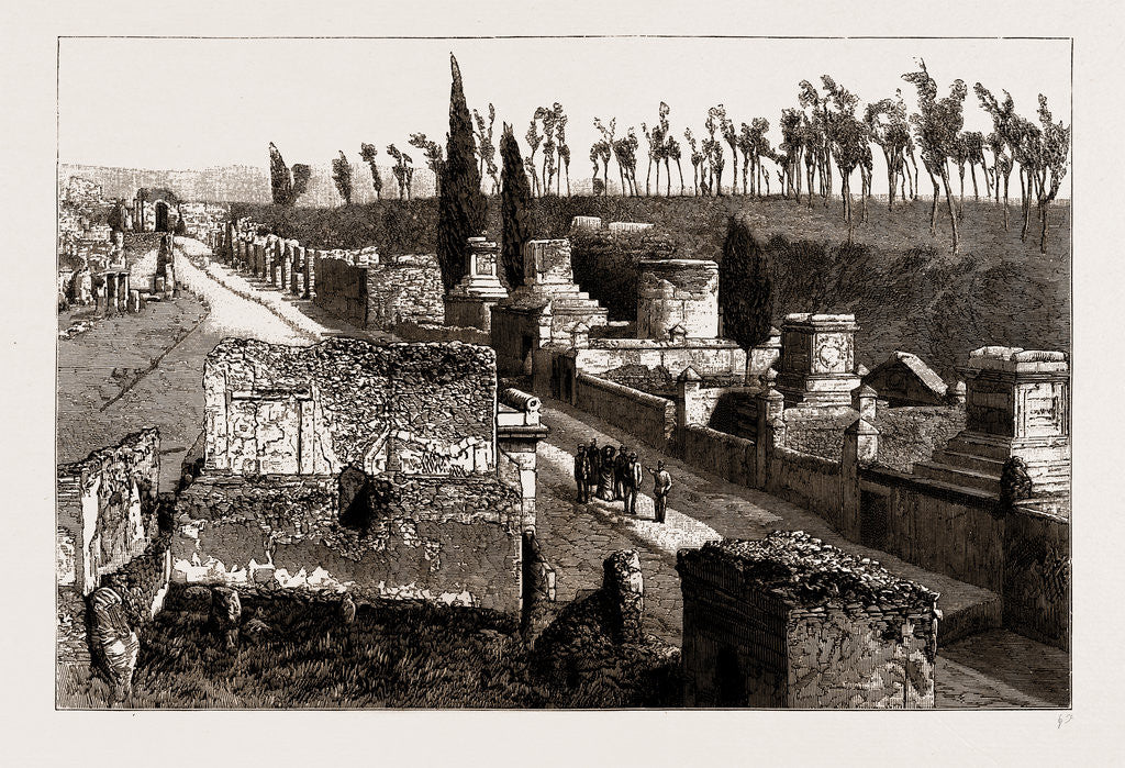 Detail of Recent Excavations At Pompeii, Italy, 1886 by Anonymous