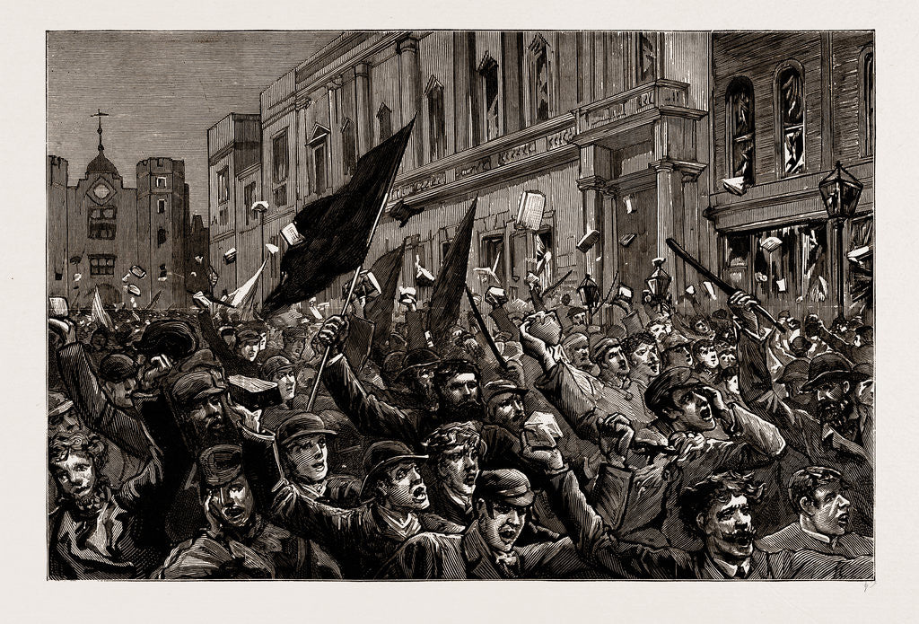 Detail of The Rioting In The West End Of London, February 8th, UK, 1886 by Anonymous
