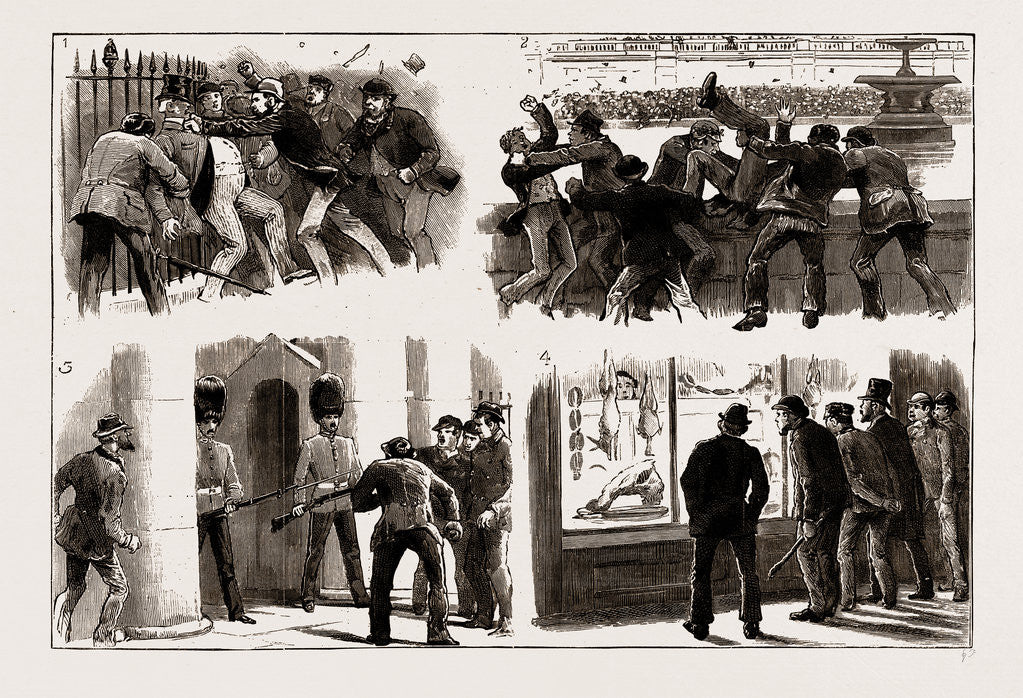 Detail of The Rioting In The West End Of London, February 8th, UK, 1886 by Anonymous